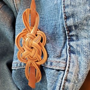 Vintage Bohemian Caning hair barrette